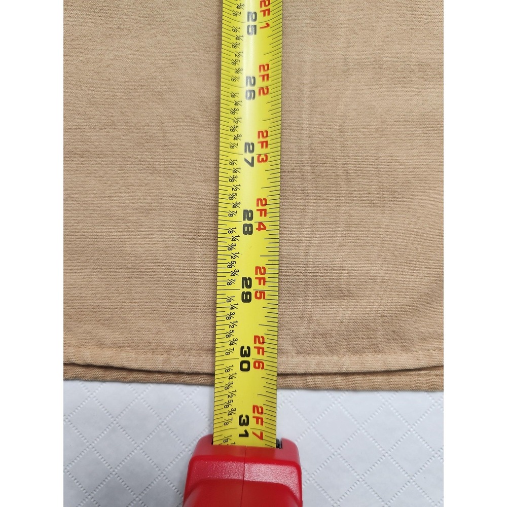 L.L.Bean Shirt Mens Large Tan Button Up Long Sleeve Cotton Two Pockets Workwear - Picture 10 of 13